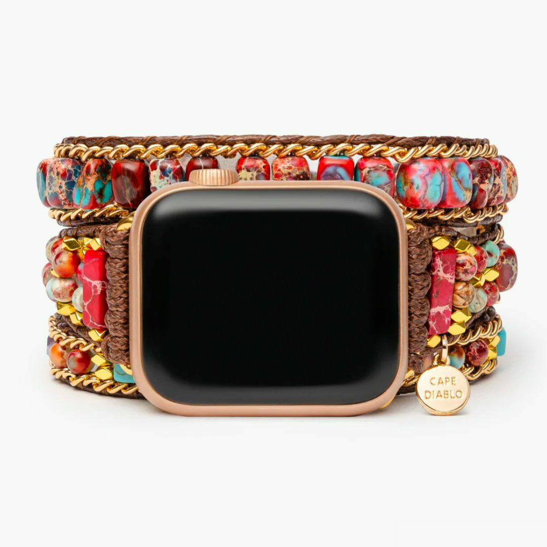 Apple Watch Straps | Cherry Emperor Jasper Apple Watch Strap Apple Watch Straps Apple Watch Straps