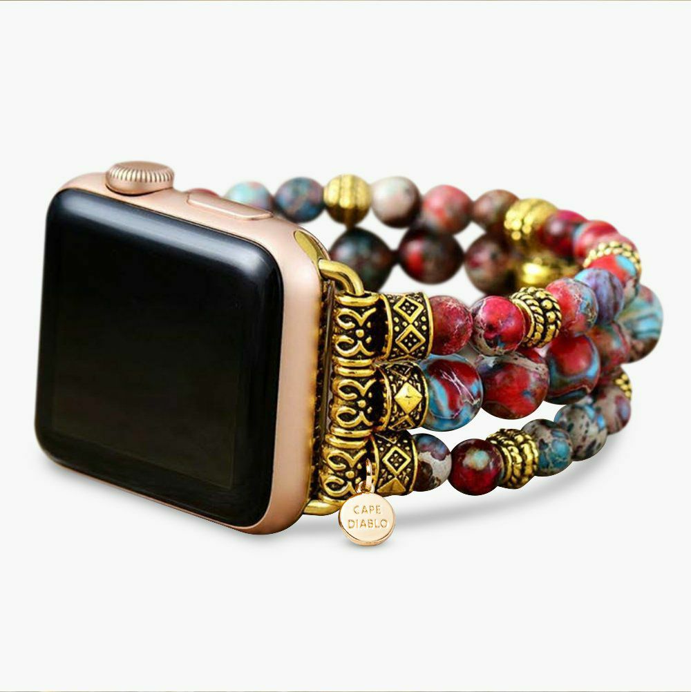 Apple Watch Straps | Crimson Jasper Stretch Apple Watch Strap Apple Watch Straps Apple Watch Straps