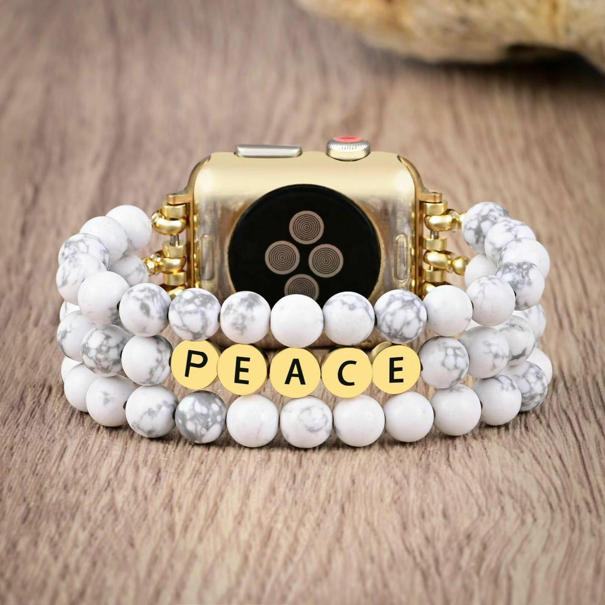 Apple Watch Straps | Howlite Peace Inspiration Apple Watch Strap Apple Watch Straps Apple Watch Straps