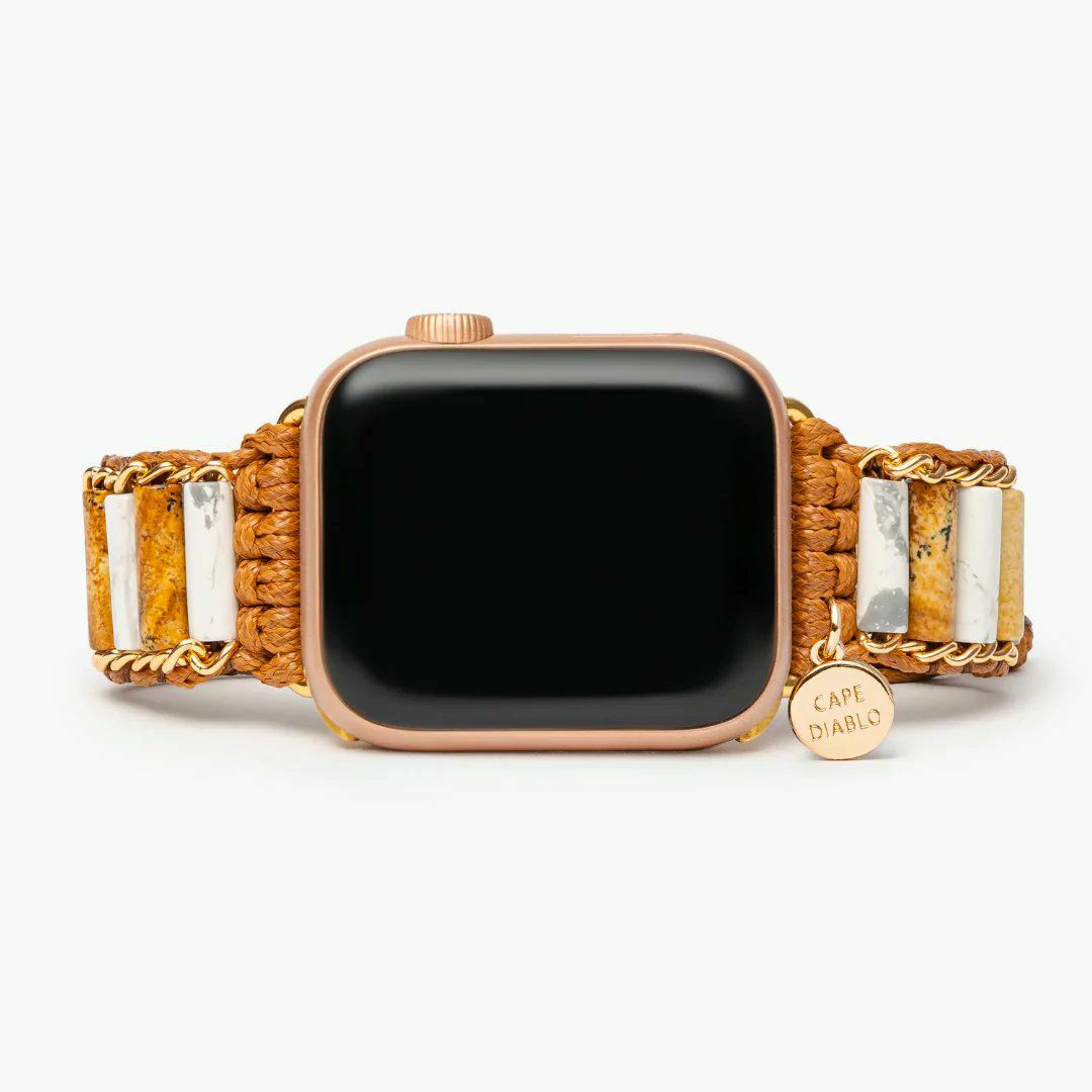 Apple Watch Straps | Linked Howlite Jasper Apple Watch Strap Apple Watch Straps Apple Watch Straps