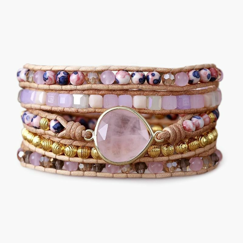 Bracelets | Rose Quartz Radiance Wrap Bracelet Bracelets Bracelets