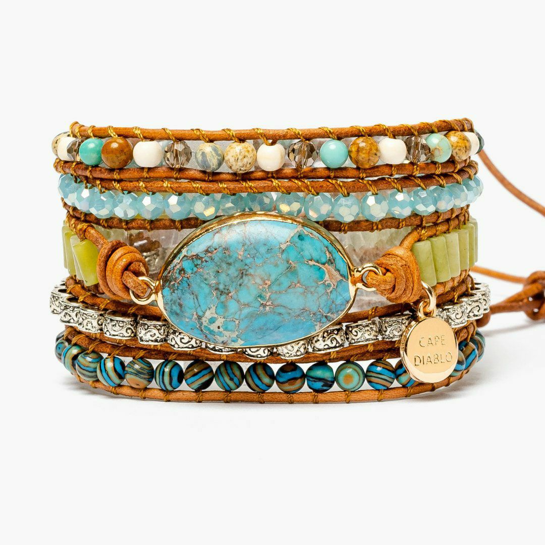 Bracelets | Twisted Ocean Jasper Wrap Bracelet Bracelets Bracelets