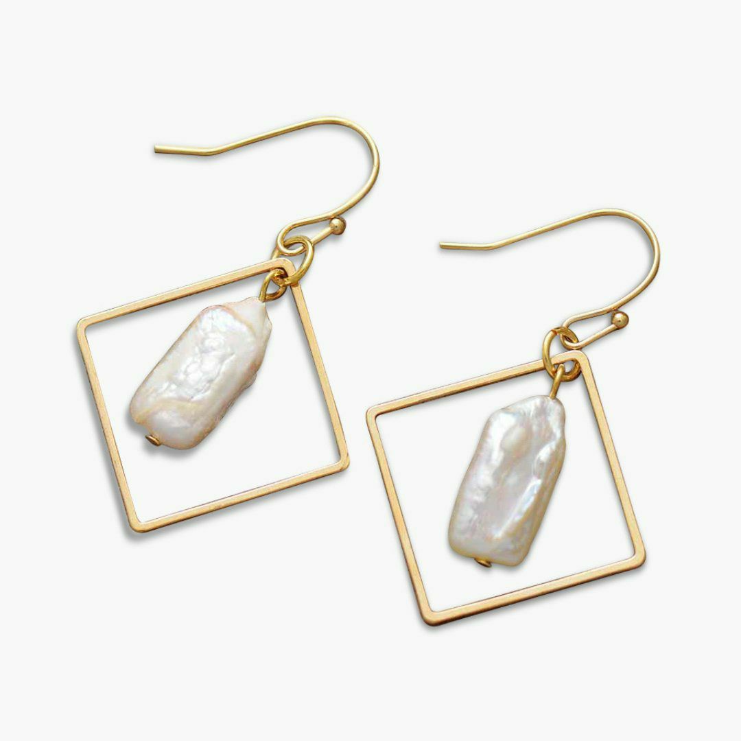 Earrings | Geometric Freshwater Pearl Earrings Earrings Earrings