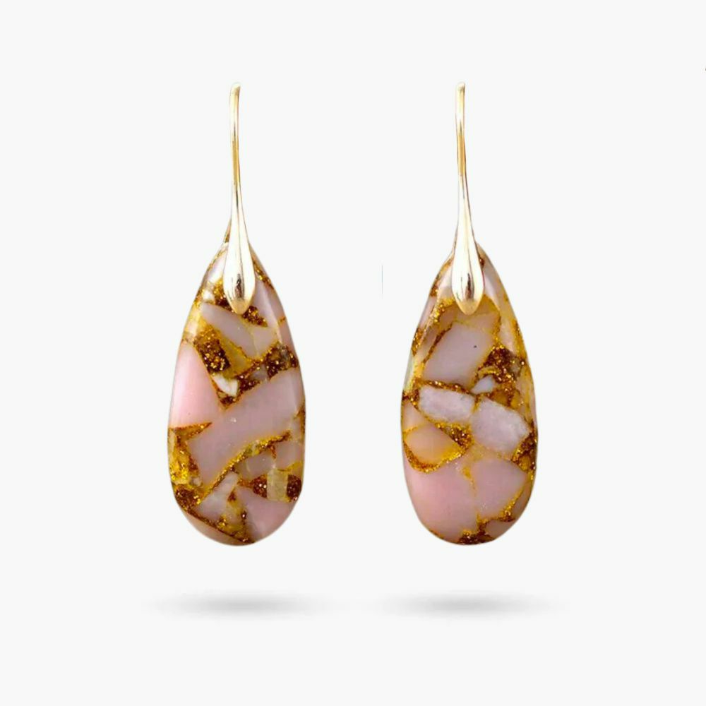 Earrings | Golden Peach Jasper Teardrop Earrings Earrings Earrings