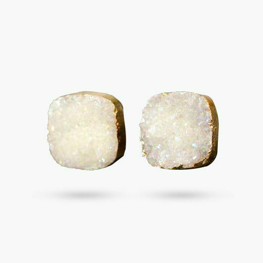 Earrings | Magical Druzy Snow Earrings Earrings Earrings