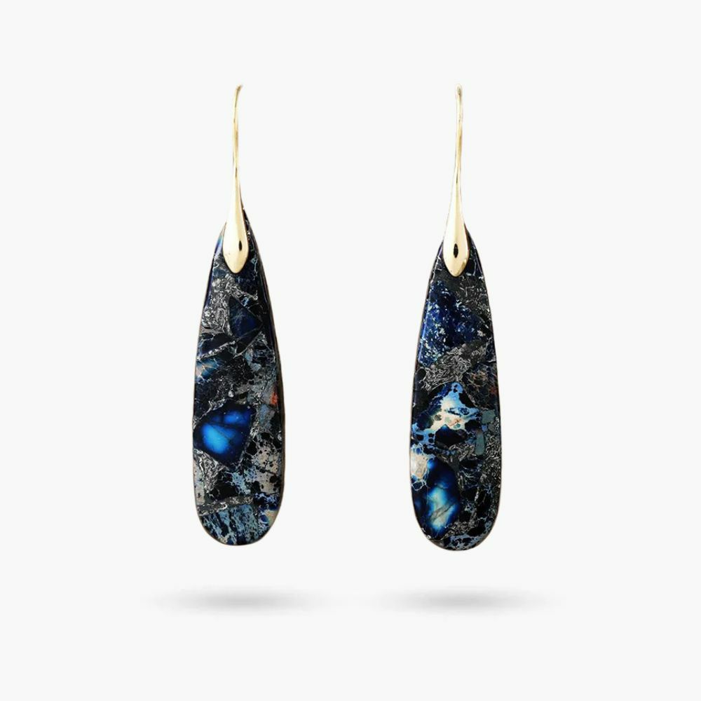 Earrings | Navy Horizon Jasper Drop Earrings Earrings Earrings