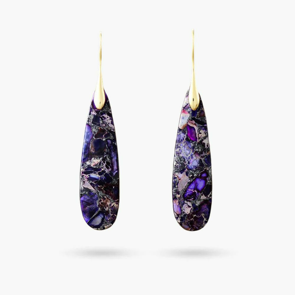 Earrings | Purple Terrain Jasper Drop Earrings Earrings Earrings