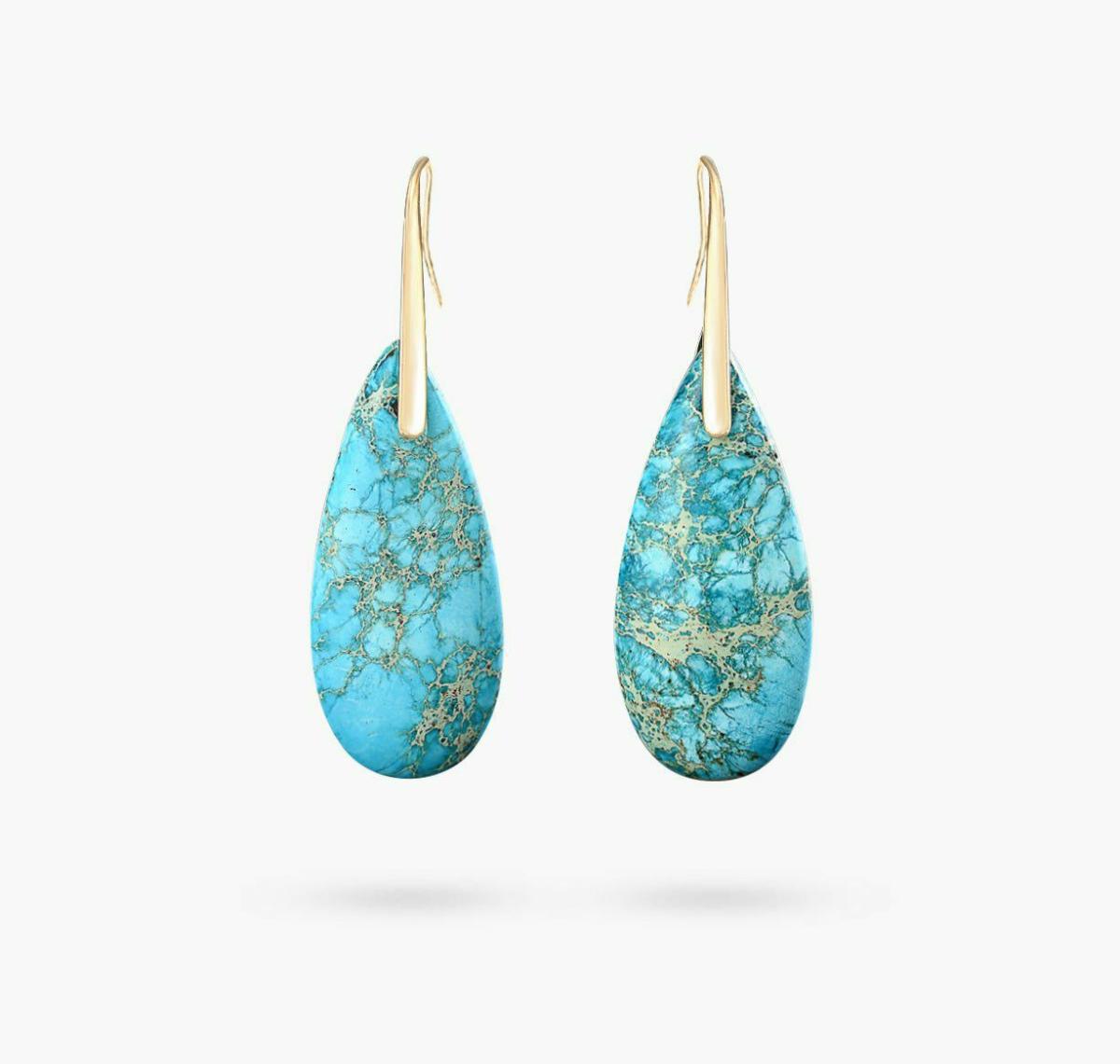 Earrings | Turquoise Jasper Protection Drop Earrings Earrings Earrings