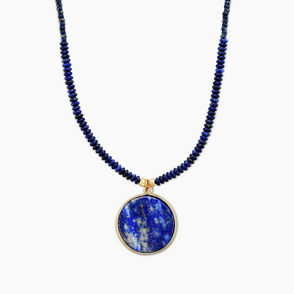 Necklaces | Calming Lapis Lazuli Beaded Necklace Jewelry Necklaces