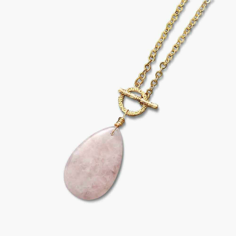 Necklaces | Classic Rose Quartz Necklace Jewelry Necklaces