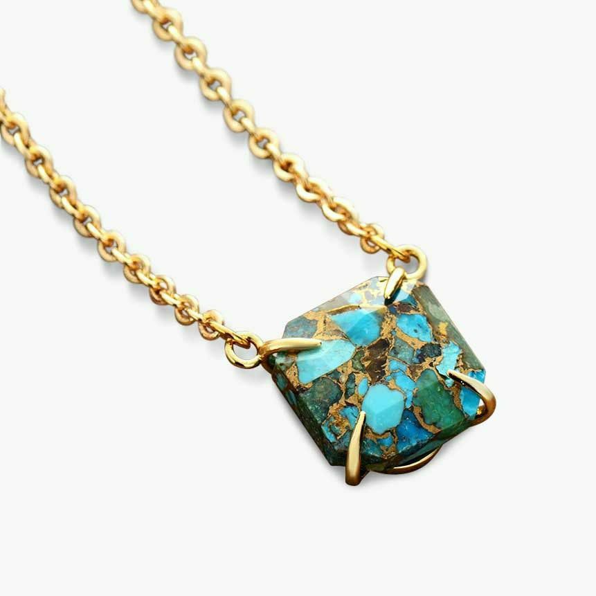 Necklaces | Healing Aura Turquoise Necklace Jewelry Necklaces