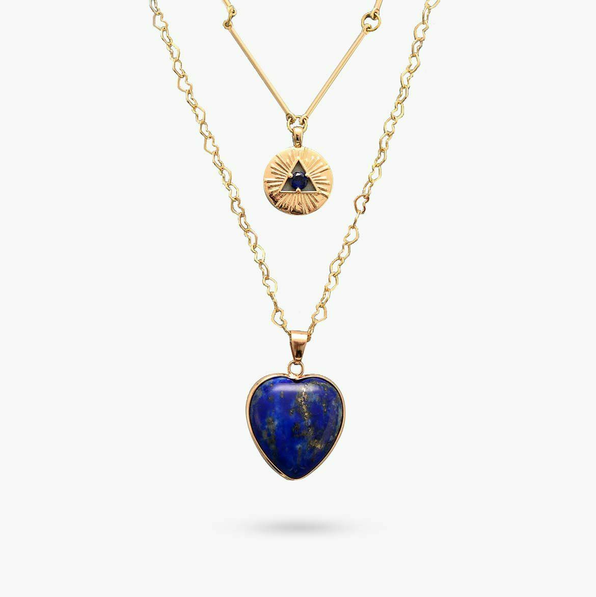 Necklaces | Intense Lapis Lazuli Heart Necklace Jewelry Necklaces