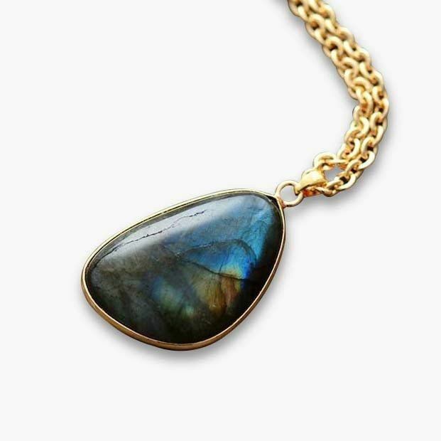 Necklaces | Natural Labradorite Pendant Necklace Jewelry Necklaces