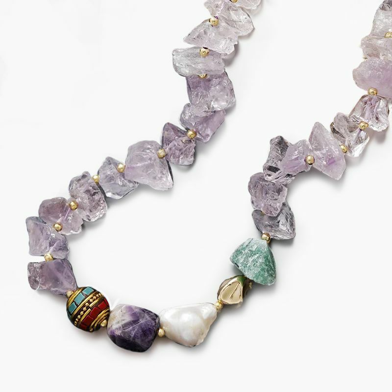 Necklaces | Pearl Amethyst Boho Choker Necklace Jewelry Necklaces