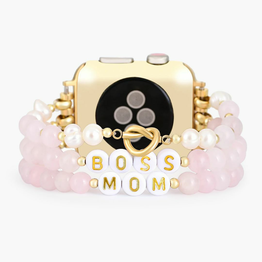 Stretch Straps | Boss Mom Rose Quartz Stretch Apple Watch Strap Apple Watch Straps Apple Watch Straps