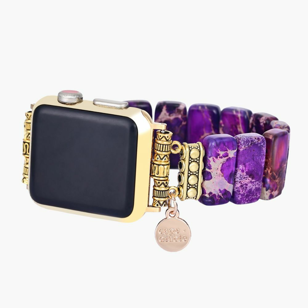 Stretch Straps | Indigo Tibetan Jasper Stretch Apple Watch Strap Apple Watch Straps Apple Watch Straps