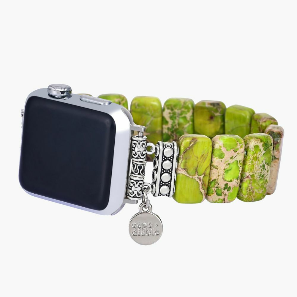 Stretch Straps | Lime Tibetan Jasper Stretch Apple Watch Strap Apple Watch Straps Apple Watch Straps