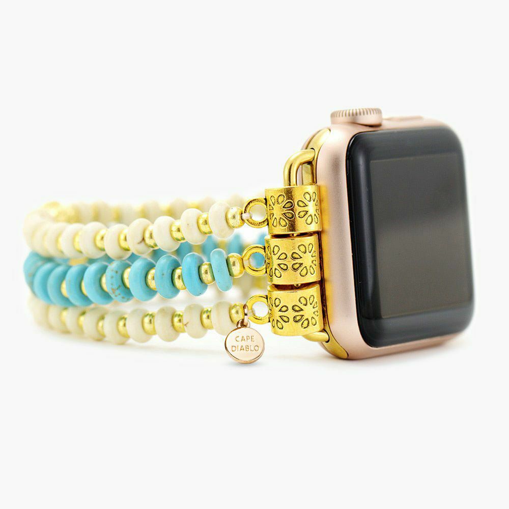 Stretch Straps | Turquoise Howlite Stretch Apple Watch Strap Apple Watch Straps Apple Watch Straps