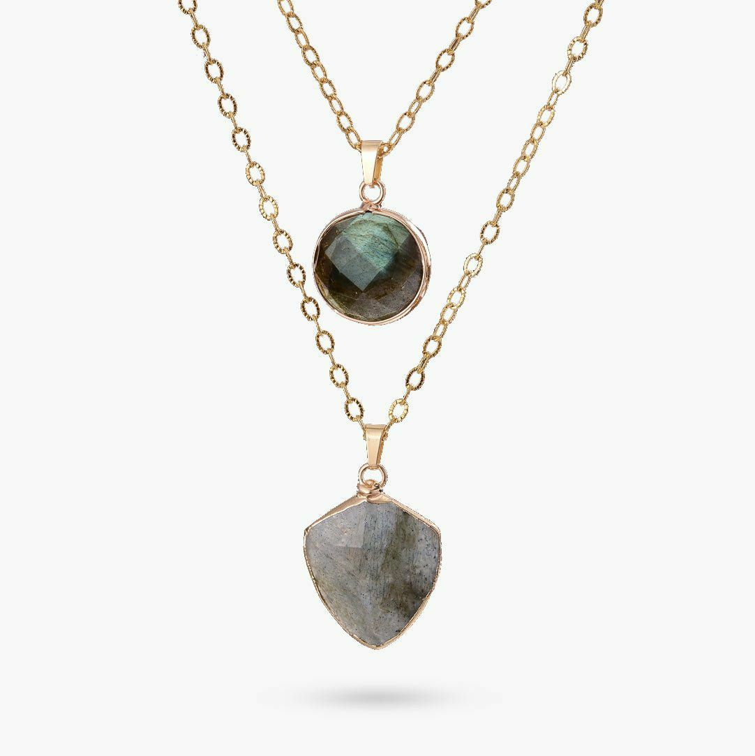 Necklaces | Labradorite Protection Shield Pendant Necklace Jewelry Necklaces